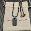 David Yurman cheveron black diamond necklaces