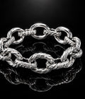 David Yurman Oval Link Chain Bracelet — Sterling Silver, 7.5"