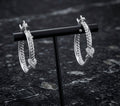 David Yurman X Crossover Hoop Earrings — Diamonds, Sterling Silver