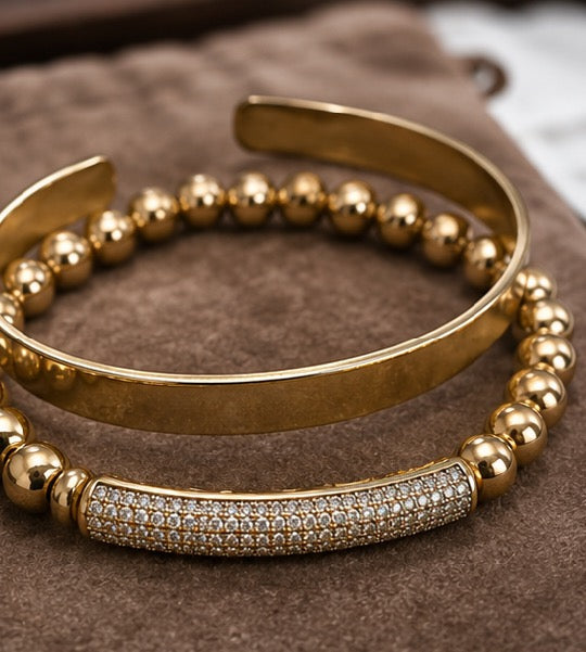 Ross-Simons Gold Bracelet Stack — 3-Piece Set, 18k Gold Plated