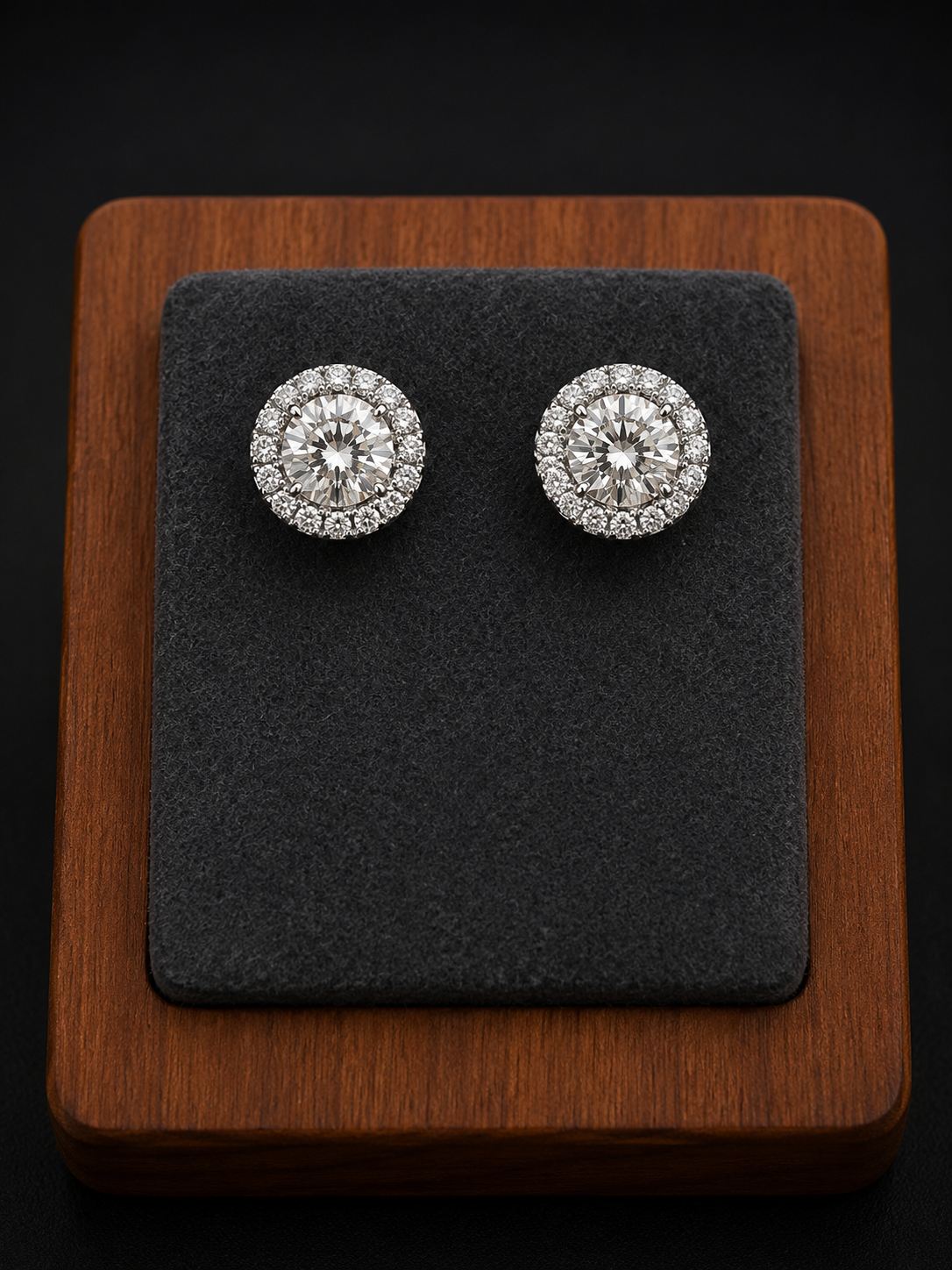 Pavé Infinity-Style Stud Earrings — Sterling Silver