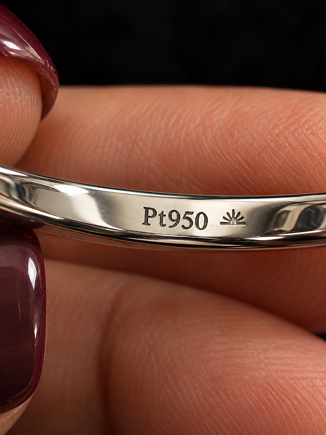 2 Carat Radiant-Cut Lab-Grown Diamond Halo Cathedral Pavé Ring in Pt950 Platinum Size 7 - Pt950 Inner Hallmark Stamp