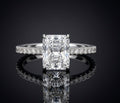 Radiant-Cut Moissanite Ring — 14K White Gold, Size 7