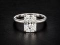 3 carat radiant-cut lab-grown diamond solitaire ring in platinum