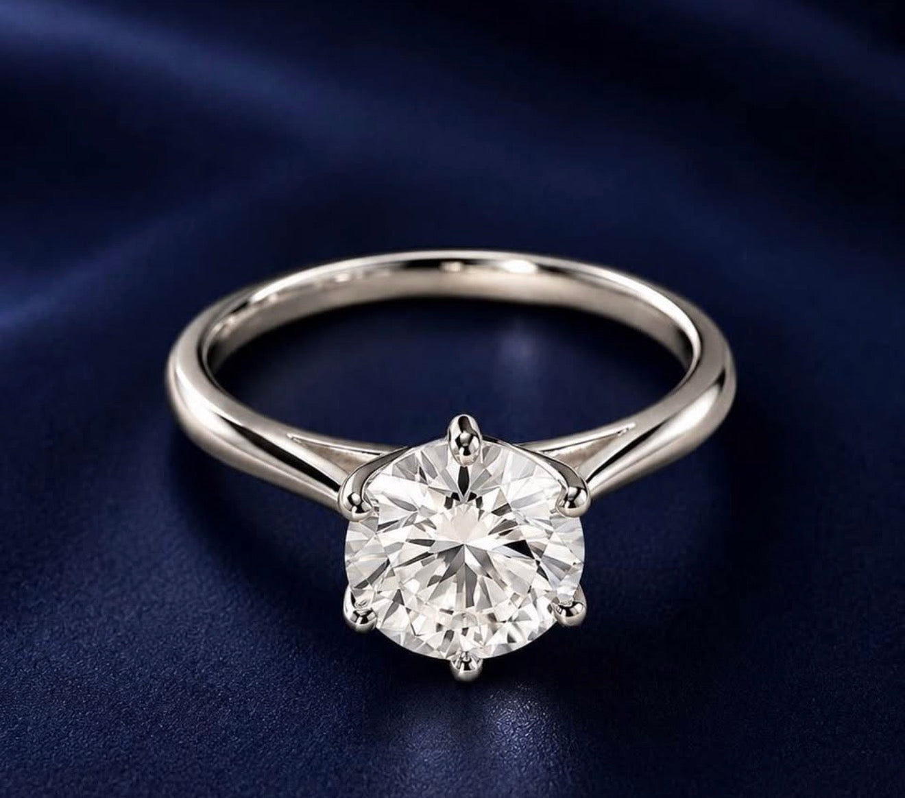House of PHNX 3 Carat Lab-Grown Diamond Solitaire Ring — Platinum, Size 7