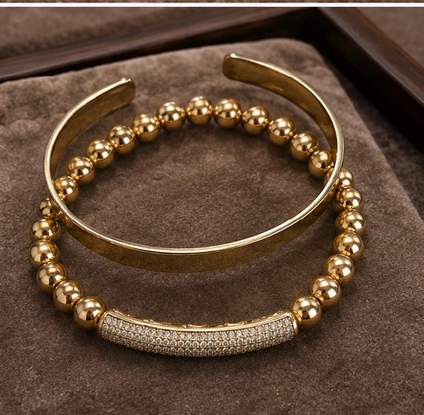 Ross-Simons Gold Bracelet Stack — 3-Piece Set, 18k Gold Plated