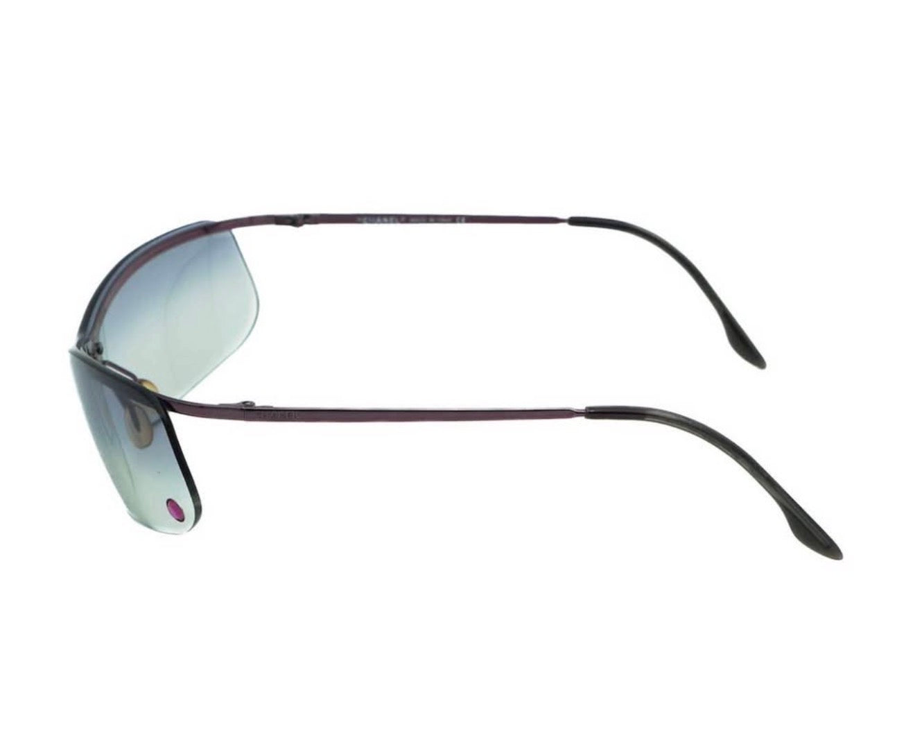 Chanel 4043 Rimless Mono-Lens Sunglasses, Plum — Vintage Y2K
