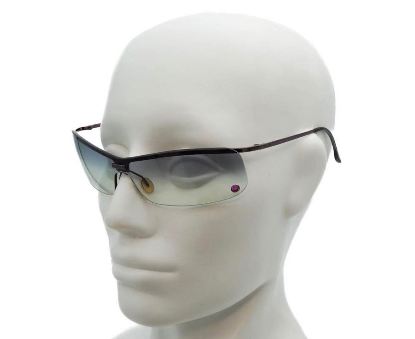 Chanel 4043 Rimless Mono-Lens Sunglasses, Plum — Vintage Y2K