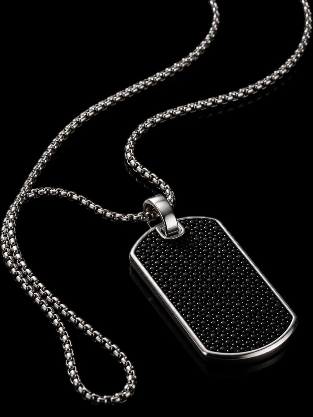 David Yurman cheveron black diamond necklaces