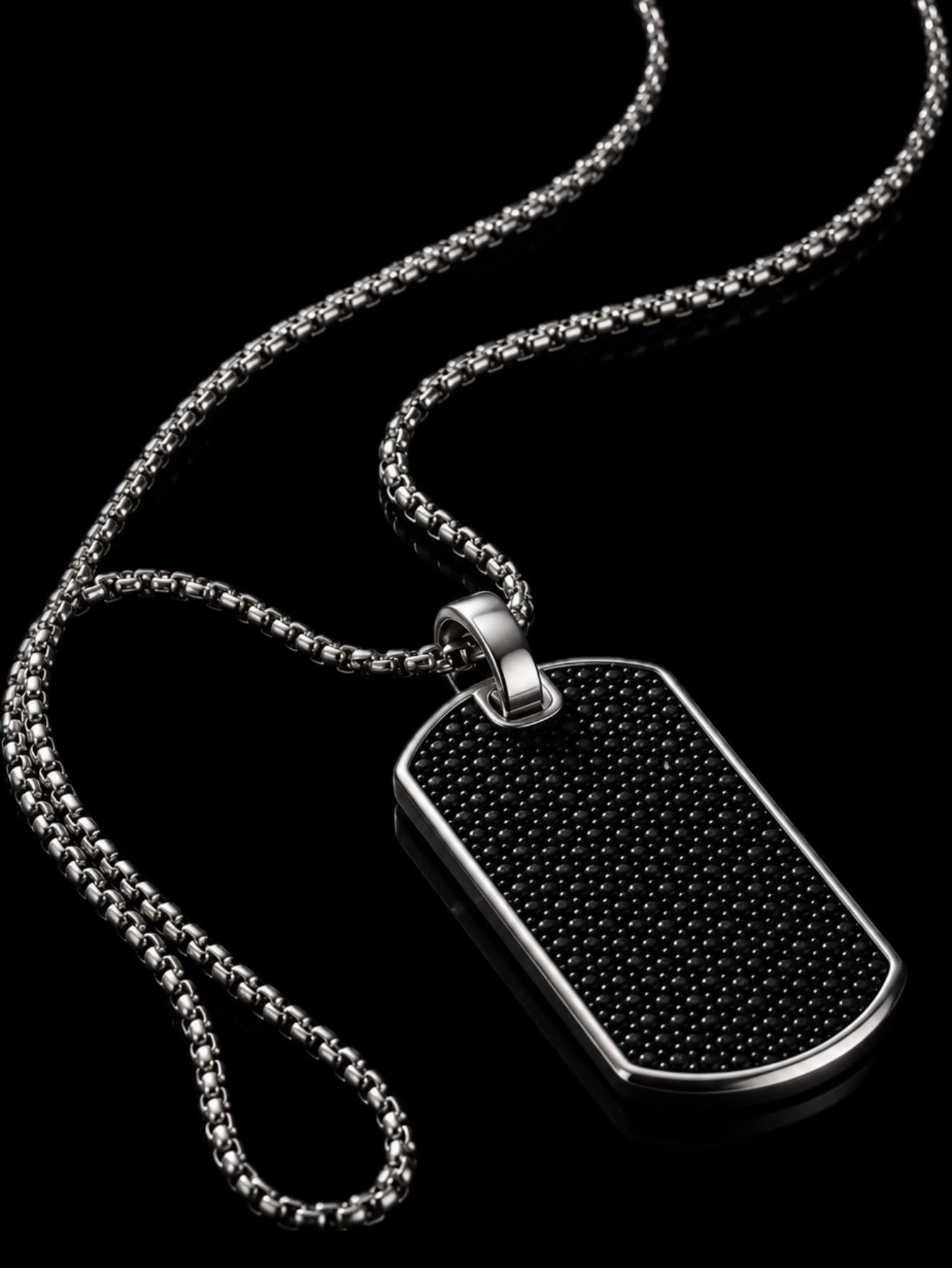 David Yurman cheveron black diamond necklaces
