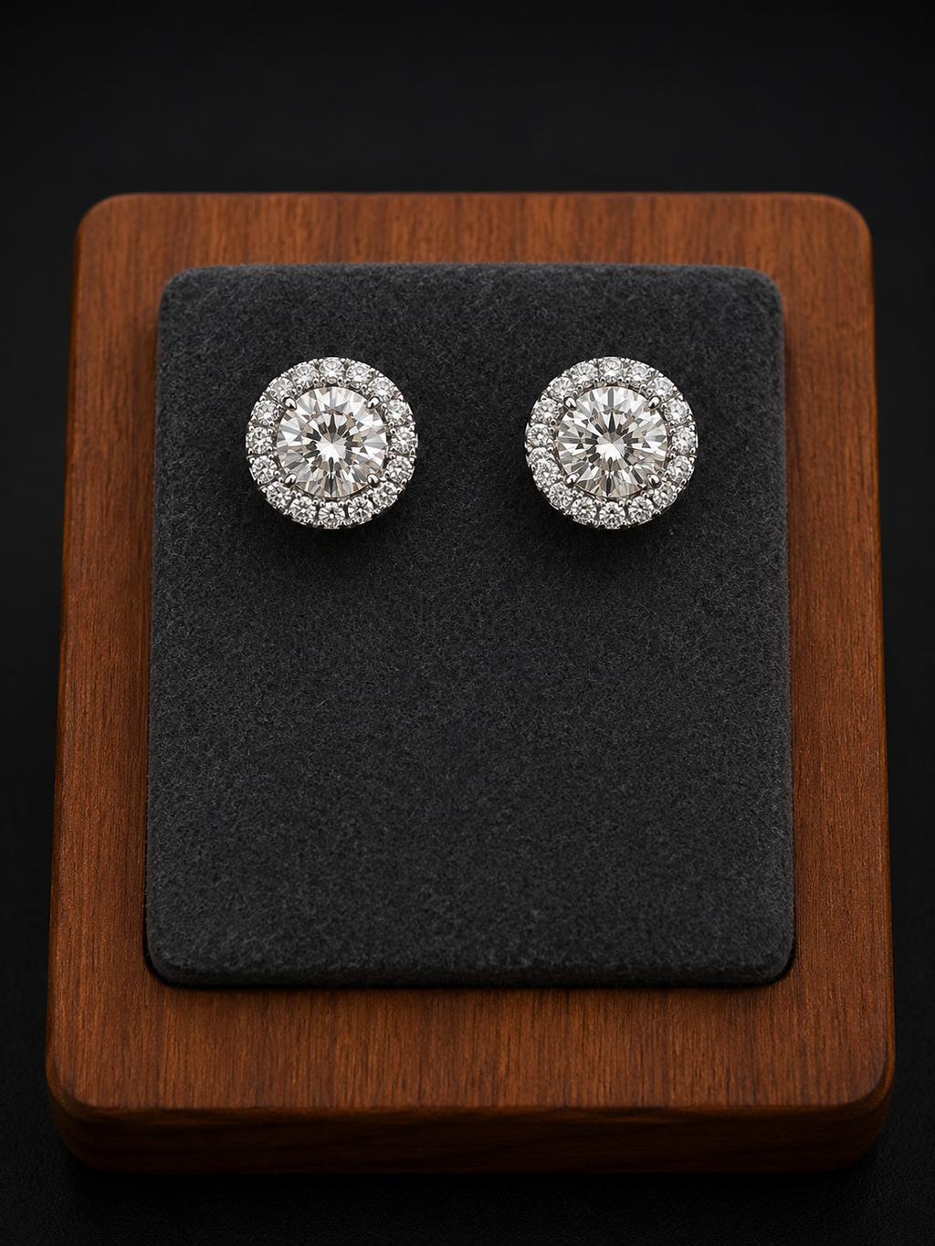 Pavé Infinity-Style Stud Earrings — Sterling Silver