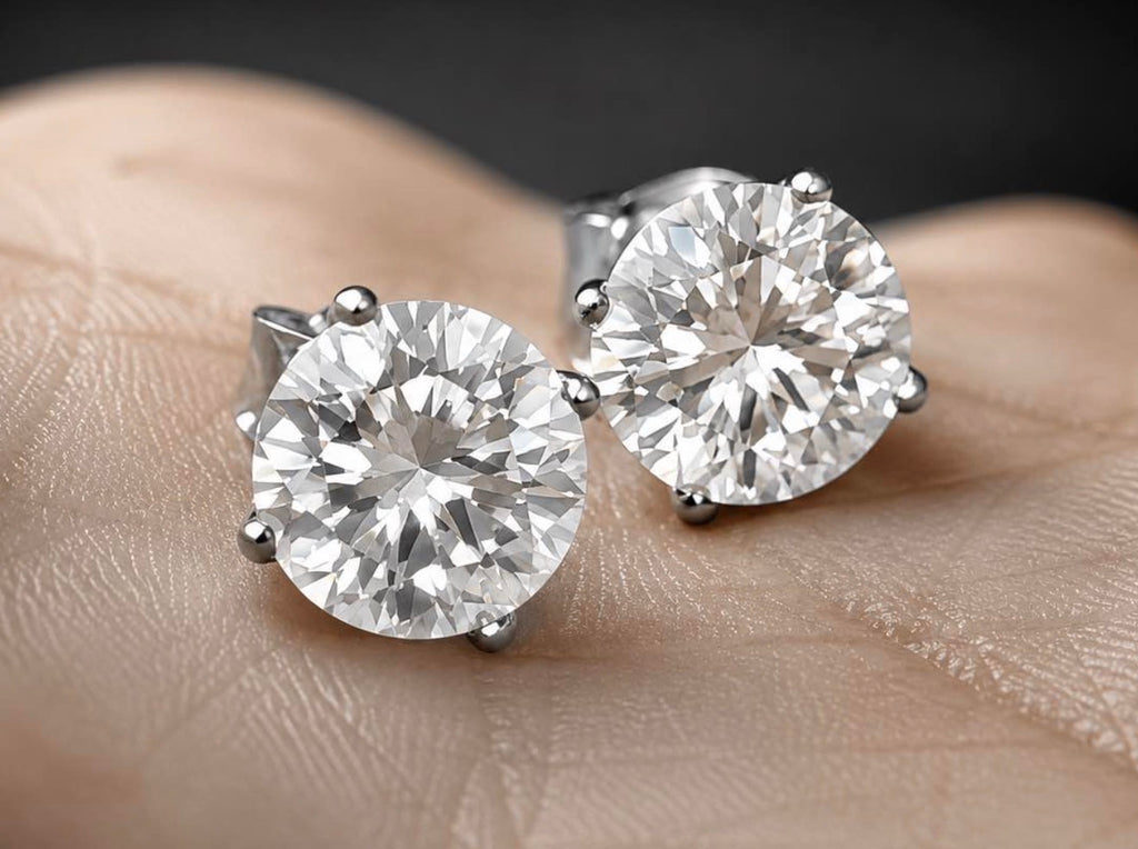 1 carat lab diamond earrings igi certified