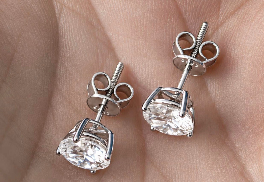 1 carat lab diamond earrings igi certified