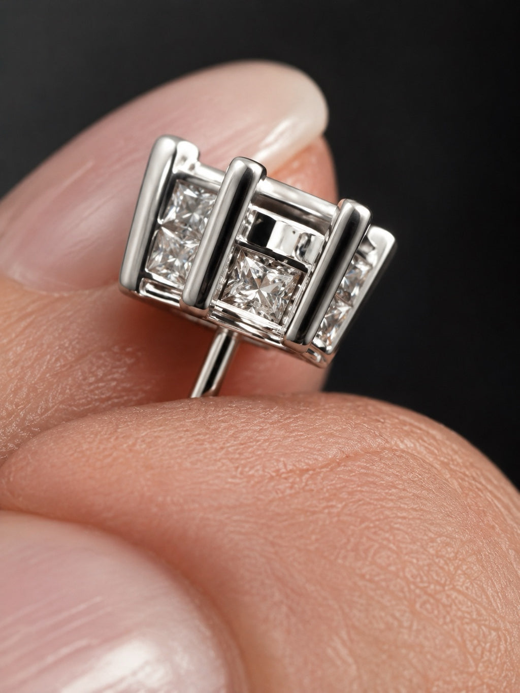 6 CTW lab-grown diamond stud earrings gallery detail