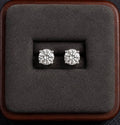 House of PHNX 4 CTW Lab-Grown Diamond Stud Earrings — Platinum, Screw Back