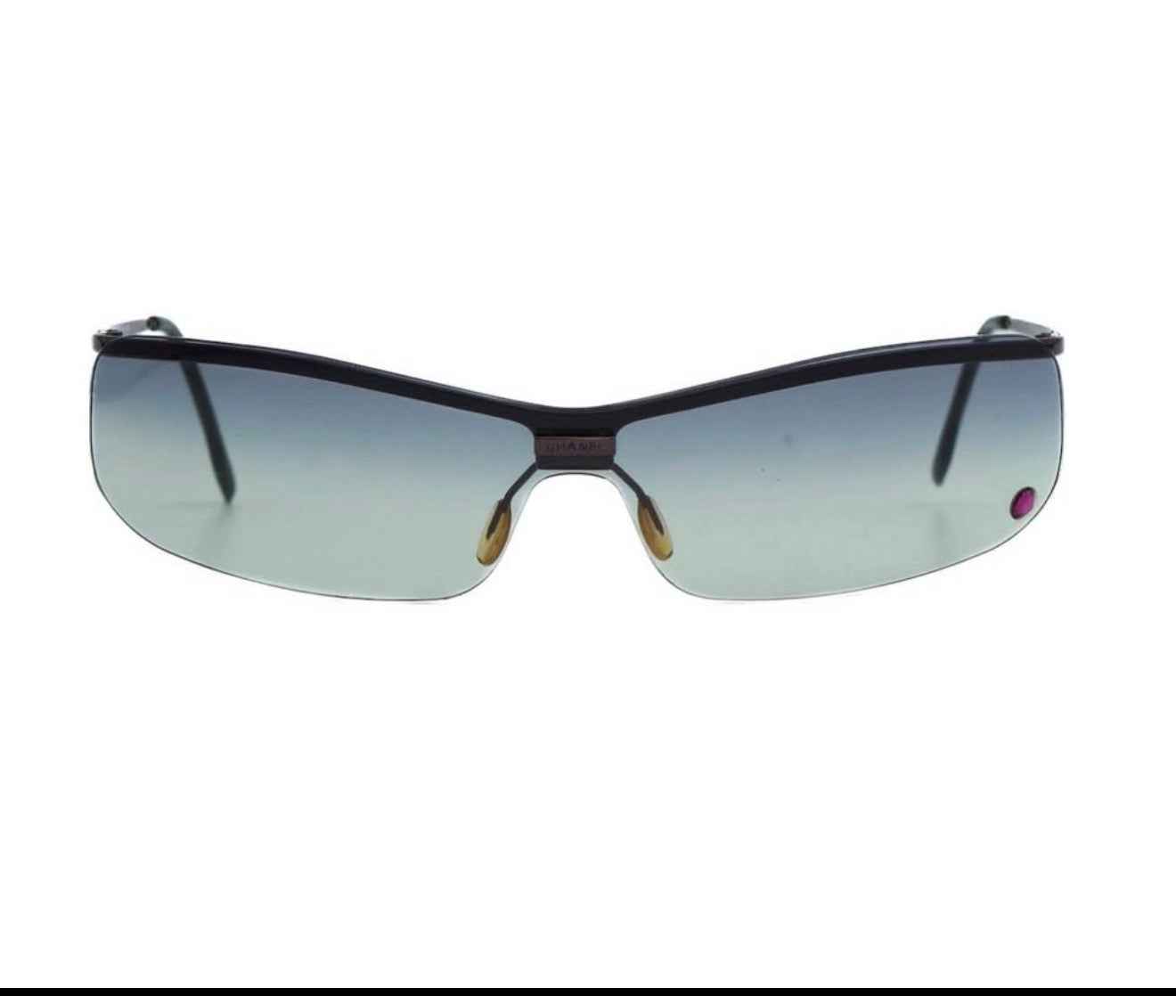 Chanel 4043 Rimless Mono-Lens Sunglasses, Plum — Vintage Y2K