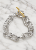 David Yurman Lexington Chain Bracelet — Sterling Silver & 18K Gold