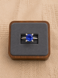 David Yurman Chatelaine Ring — Deep Blue Topaz &amp; Diamonds, Size 7