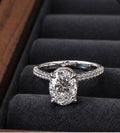 2.5 Carat Lab-Grown Diamond Oval Ring, Platinum