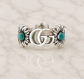 Gucci Double G Flower Ring — Sterling Silver, Size 7