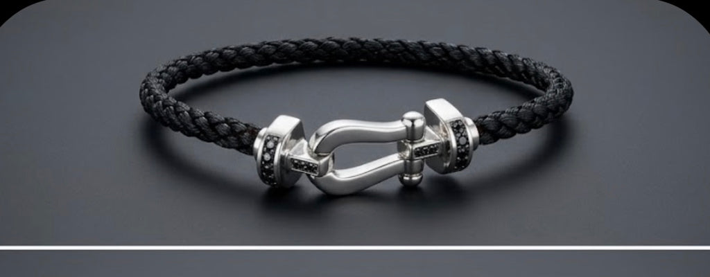 PHNX sterling silver horseshoe rope bracelet clasp