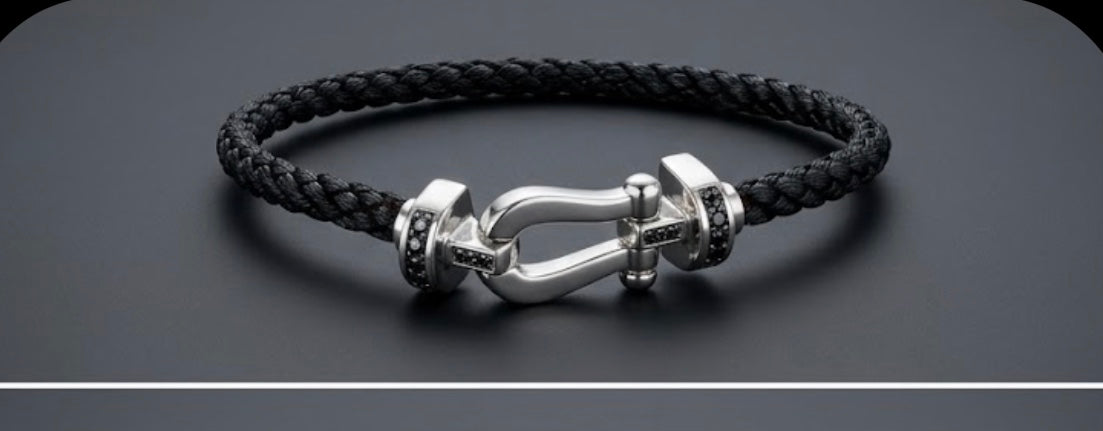 PHNX sterling silver horseshoe rope bracelet clasp