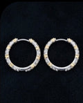 PHNX 3.00 carat total weight lab-grown diamond two-tone 14K gold hoop earrings