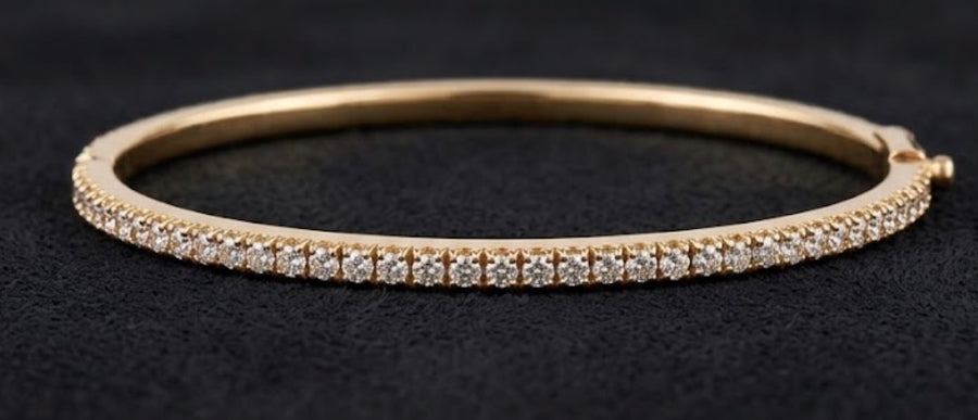 PHNX Hinged Bracelet — 14K Yellow Gold, Medium, 3 mm