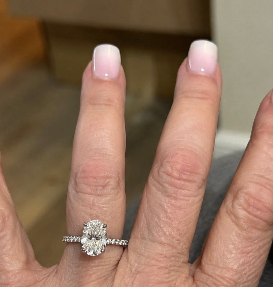 2 carat lab diamond ring size 7 igi certification