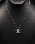 David Yurman diamond pendant necklace with cable surround, view 1