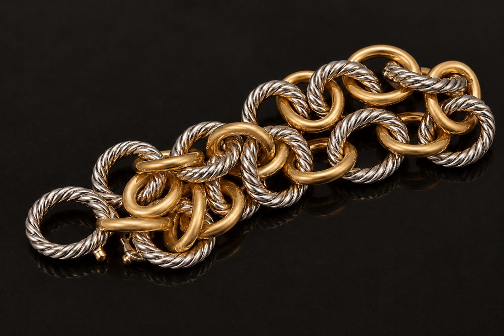 David Yurman Madison bracelet in sterling silver and 18K gold