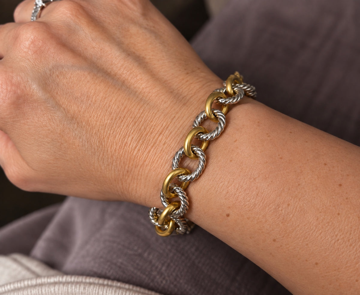 David Yurman Madison bracelet 7.5 inch on wrist