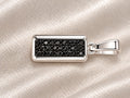 David Yurman small men's black diamond pendant, front view