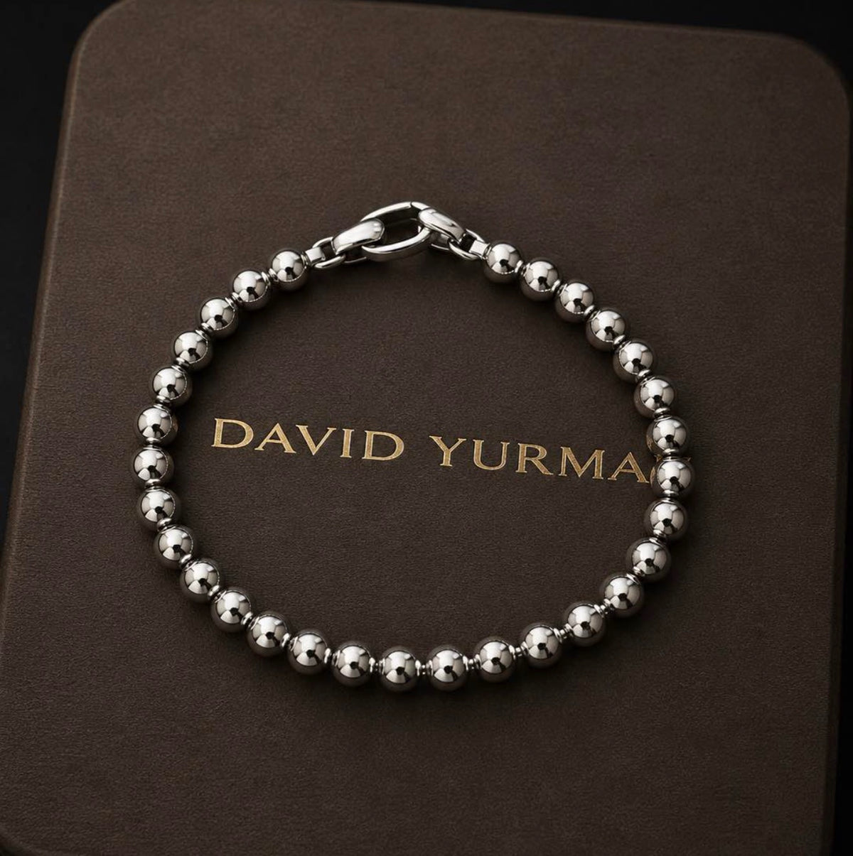David Yurman spiritual silver bead bracelet