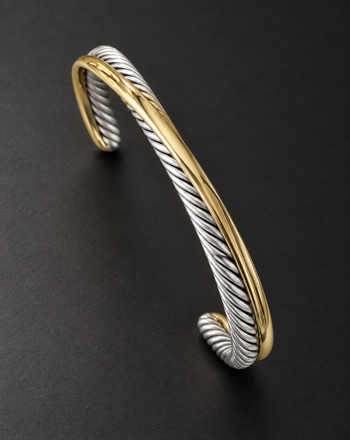 David Yurman crossover cuff, side profile