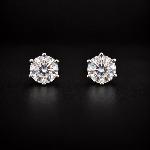 House of PHNX 2 carat total weight lab-grown diamond stud earrings in 14K white gold