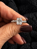 PHNX 2 Carat TW Radiant-Cut Lab-Grown Diamond Twisted Infinity Pavé Ring in Pt950 Platinum - Front Close-Up