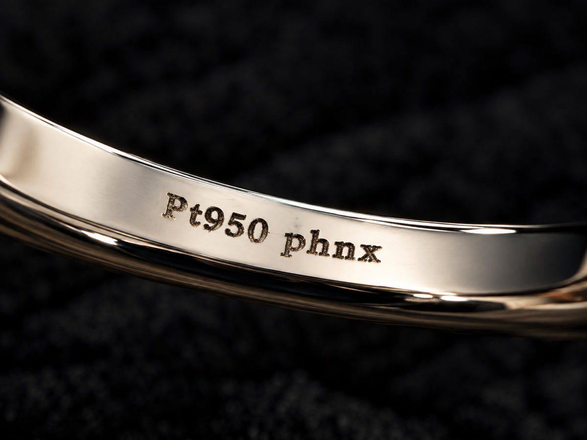 PHNX 2 Carat TW Radiant-Cut Lab-Grown Diamond Twisted Infinity Pavé Ring in Pt950 Platinum - Pt950 phnx Inner Hallmark Stamp