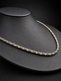 PHNX Original 2 CTW Lab-Grown Diamond Two-Tone 14K Gold X-Link Tennis Necklace, 20" — Bust Profile View