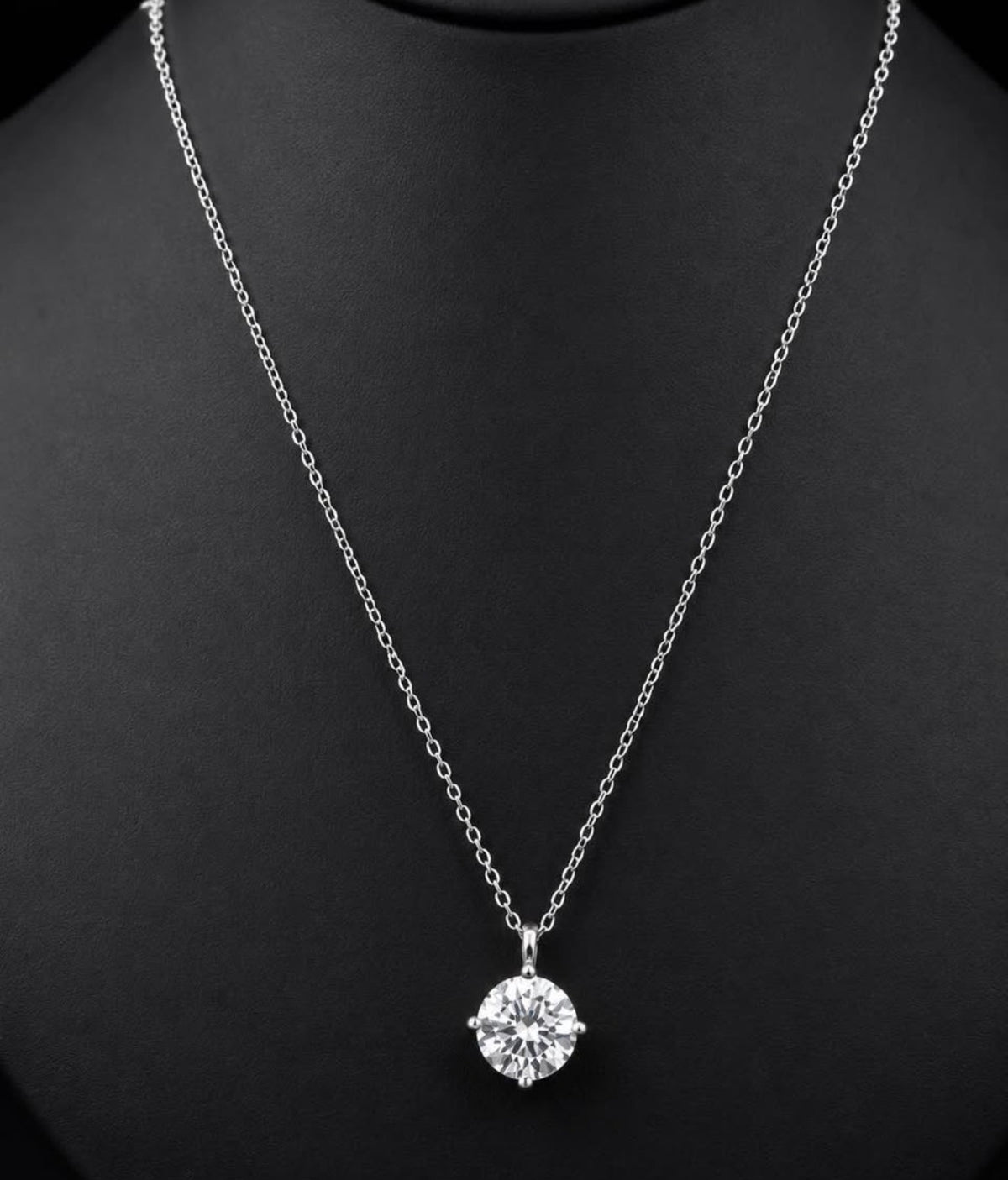 PHNX 2 carat lab-grown diamond solitaire necklace in Pt950 platinum