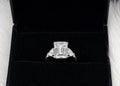 PHNX 4 CTW emerald-cut lab-grown diamond three-stone ring in 14K white gold