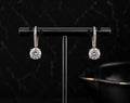 PHNX 4 CTW lab-grown diamond platinum drop earrings front view