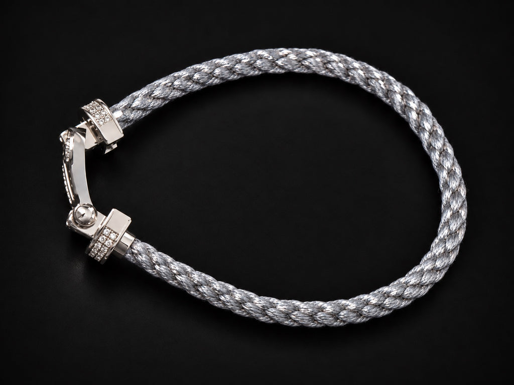 PHNX silver bracelet clear diamond accent detail