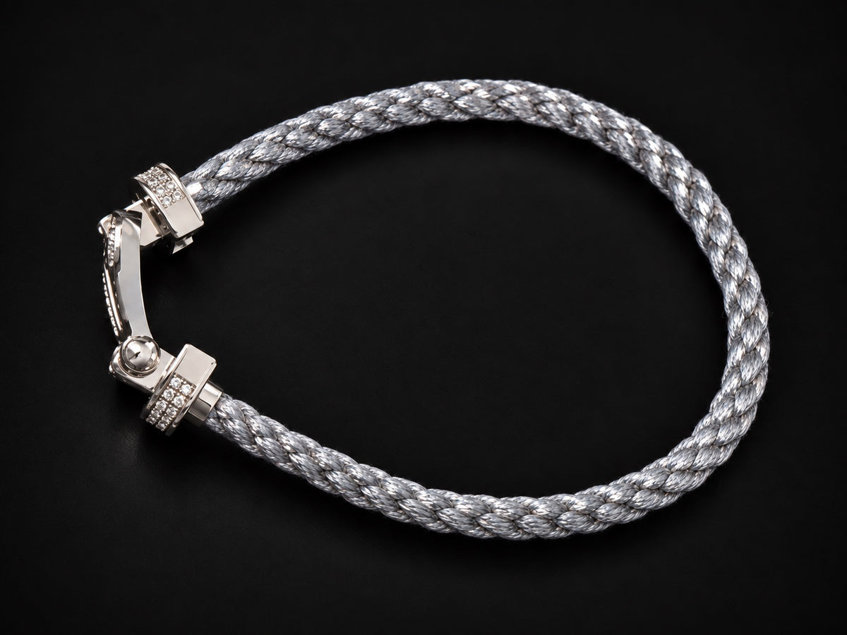 PHNX silver bracelet clear diamond accent detail